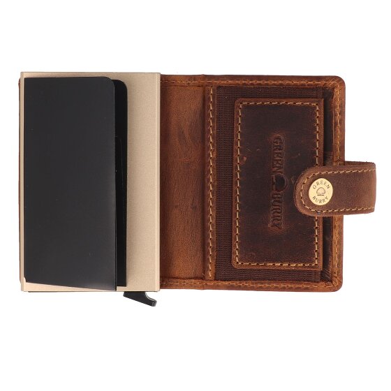 Greenburry Vintage Portemonnee RFID-bescherming Leer 7.5 cm