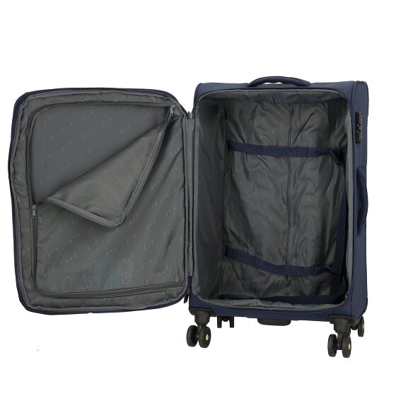 d&n Travel Line 9704 4 wielen Trolley M 68 cm met uitbreidingsplooi