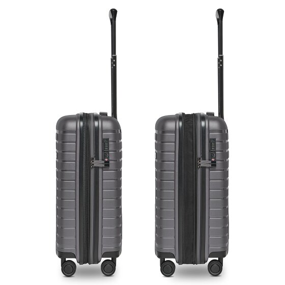 Pactastic Collection 04 THE CABIN + 4 wielen Cabinewagen S 55 cm met uitbreidingsplooi