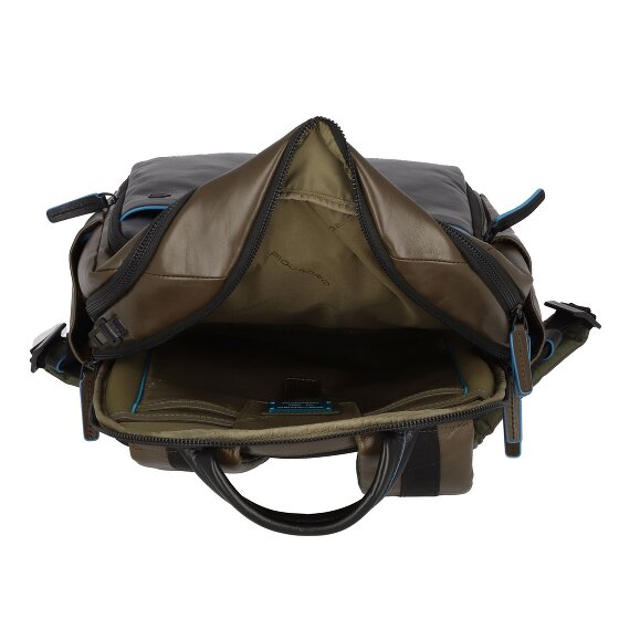 Piquadro Blauwe Revamp Rugzak RFID Leer 39 cm Laptopcompartiment