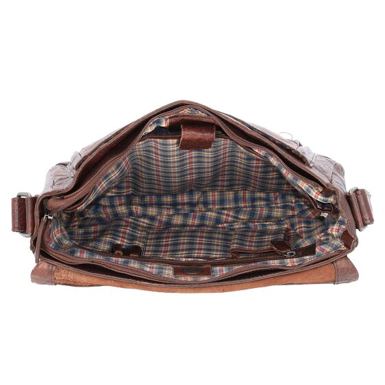 Pride and Soul Baggie Briefcase Leer 35 cm Laptopcompartiment