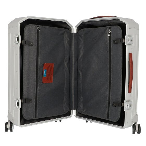 Piquadro Aluminium Trolley met 4 wielen, 69 cm