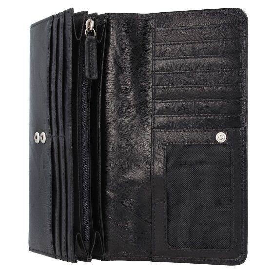 mano Donna Aurona Portemonnee RFID Leer 19 cm