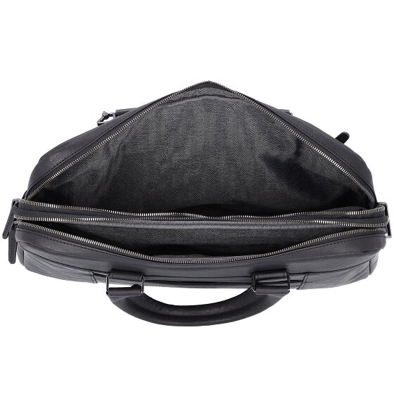 Piquadro Zwarte vierkante aktetas Leer 40 cm