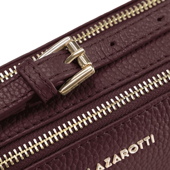 Lazarotti Bologna leer crossbody tas Camera-Bag leer dubbele rits 18 cm
