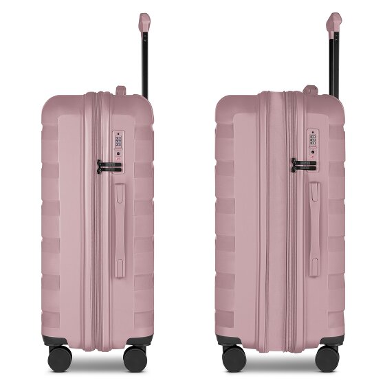 d&n South Dakota 4 wielen Trolley M 66 cm met uitbreidingsplooi