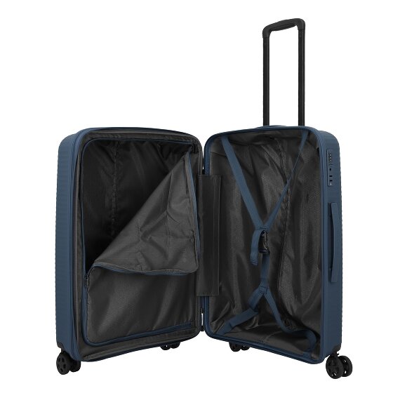 Travelite Air Stripe 4 wielen Kofferset 3-delig met uitbreidingsplooi