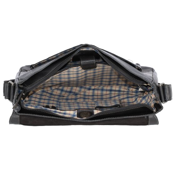 Pride and Soul Baggie Briefcase Leer 35 cm Laptopcompartiment