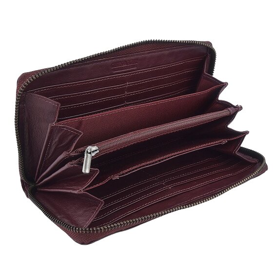 Greenburry Sponsachtige portefeuille leer 19 cm