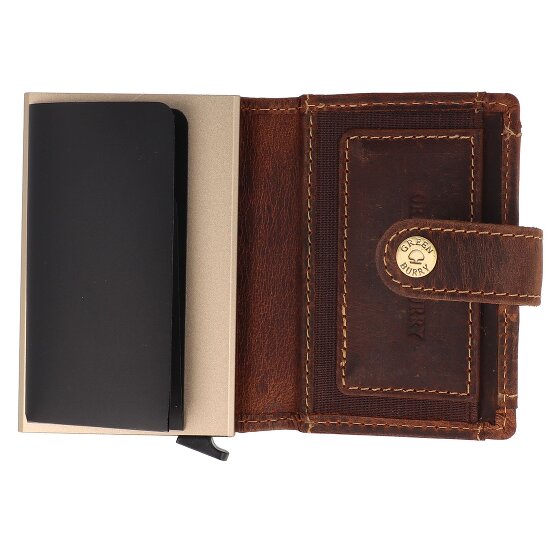 Greenburry Vintage Portemonnee RFID-bescherming Leer 7.5 cm