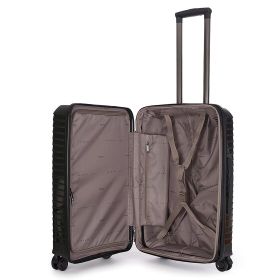 Stratic Bright+ 4 wielen Trolley M 66 cm met uitbreidingsplooi