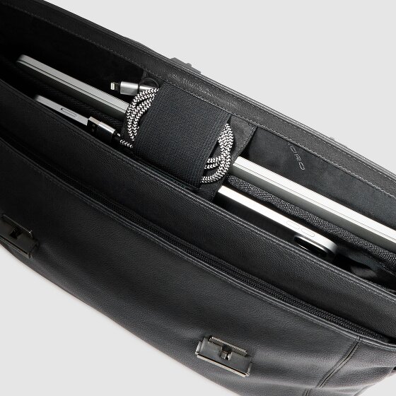 Piquadro Cronus Koffer Leer 31 cm Laptop compartiment