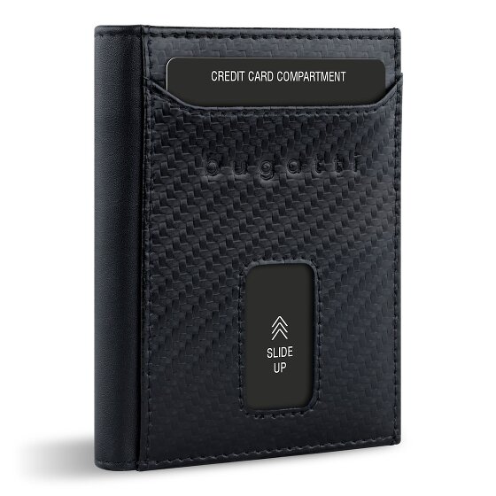 bugatti Secure Slim Portemonnee RFID-bescherming Leer 8 cm