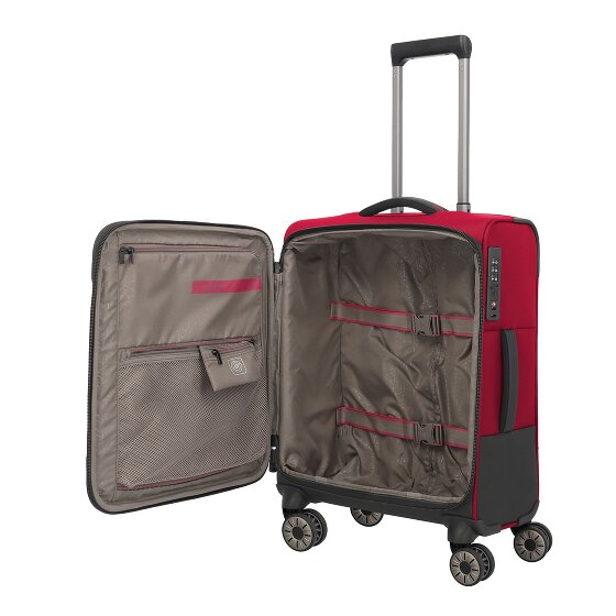 Travelite Crosslite 5.0 4 wielen Cabinewagen S 55 cm Laptop compartiment