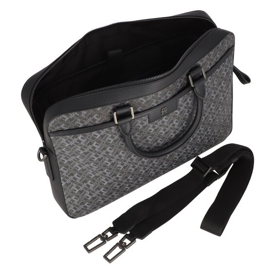 Tommy Hilfiger TH Monogram Koffer Leer 40 cm Laptop compartiment