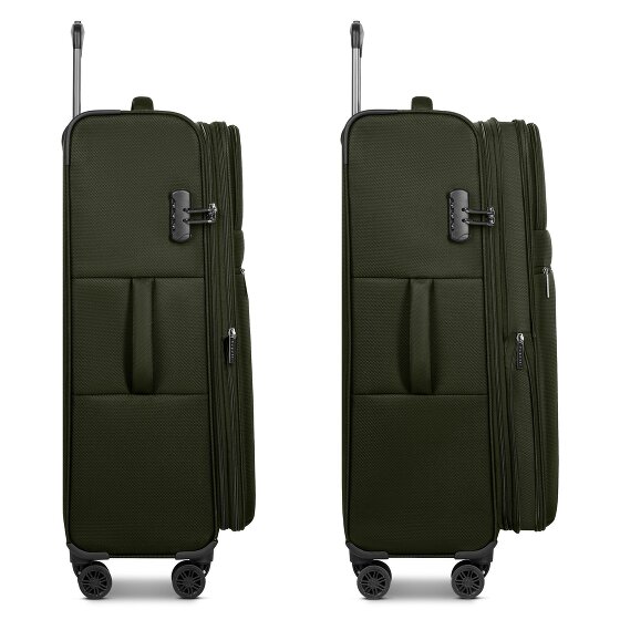 bugatti Valencia Soft 4 wielen Trolley L 75 cm met uitbreidingsplooi