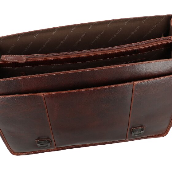Greenburry Rugged Aktetas Messenger Leer 40.5 cm Laptop compartiment
