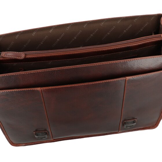 Greenburry Rugged Aktetas Messenger Leer 40.5 cm Laptop compartiment
