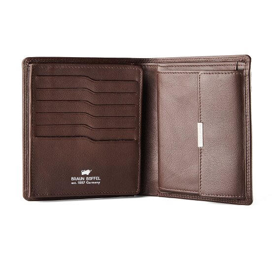 Braun Büffel Golf 3.0 Portemonnee RFID-bescherming Leer 11 cm