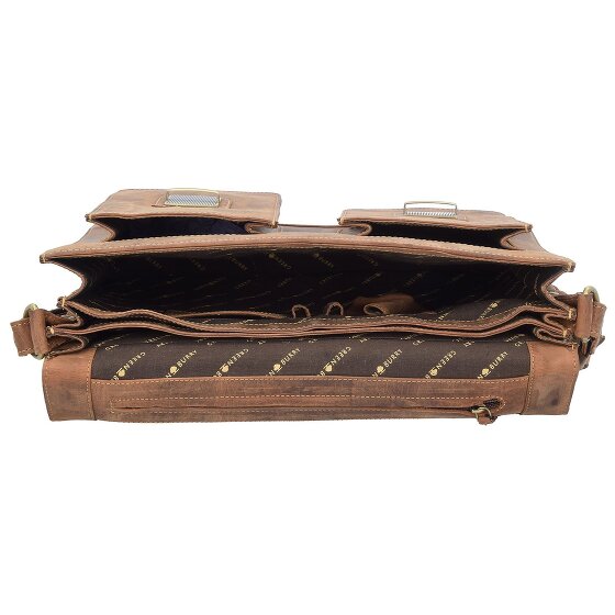 Greenburry Vintage aktetas leer 40 cm
