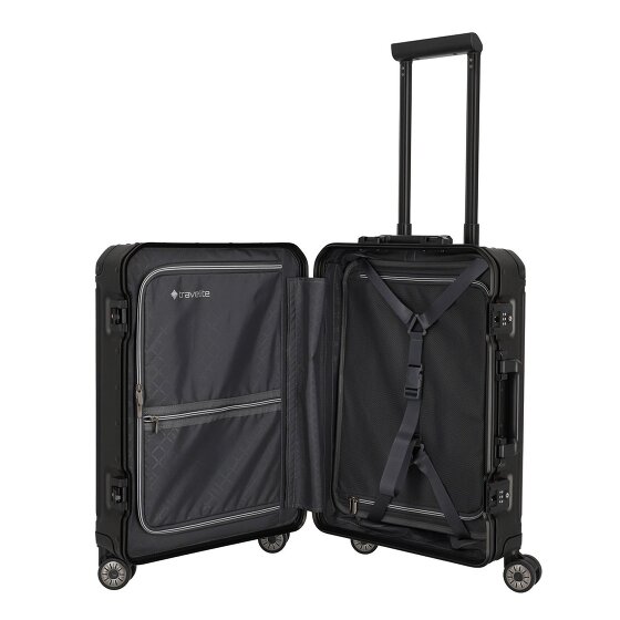 Travelite Next 4-wielige cabinewagen van Aluminium, 55 cm