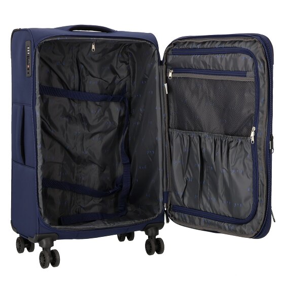 d&n Travel Line 9504 4 wielen Trolley M 67 cm met uitbreidingsplooi