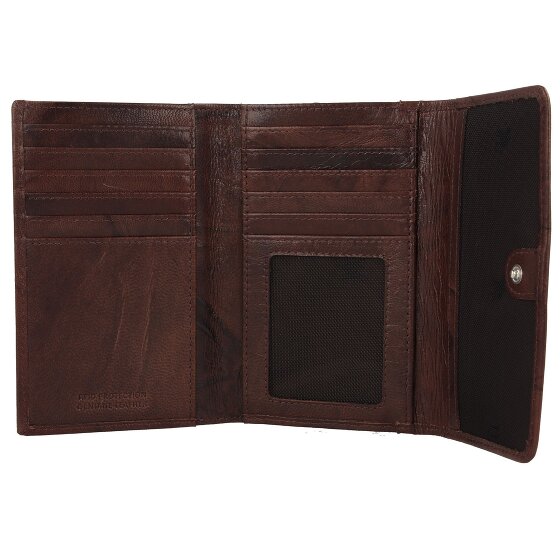 mano Donna Aurona Portemonnee RFID Leer 14,5 cm