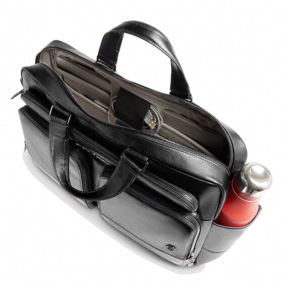 Piquadro Philip Koffer Leer 43 cm Laptop compartiment