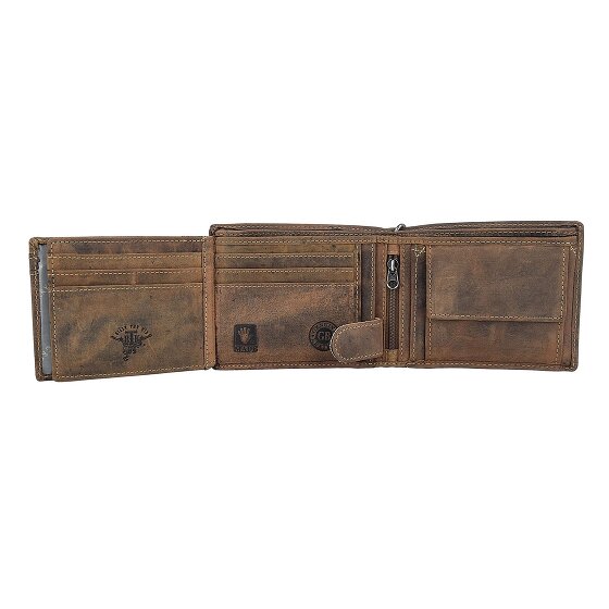 Greenburry Vintage doodskop ketting portemonnee leer 12,5 cm