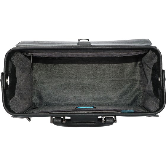 Piquadro Zwarte vierkante aktetas Leer 37 cm