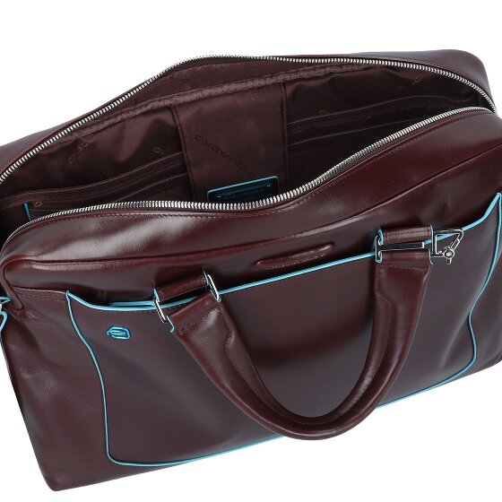 Piquadro Blauwe Square Briefcase III Leder 40 cm Laptopcompartiment