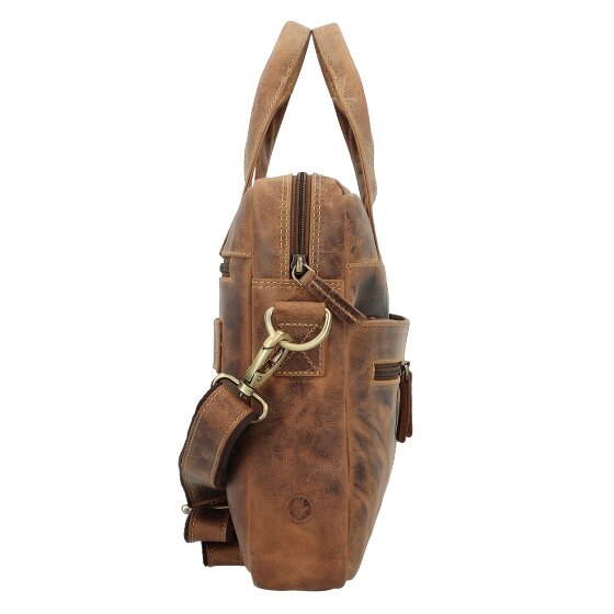 Greenburry Vintage Koffer Leer 38 cm Laptop compartiment
