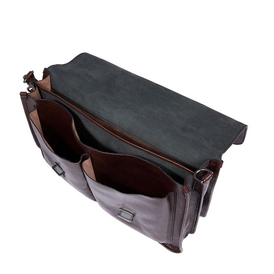 The Bridge Isaia Aktetas Messenger Leer 43 cm Laptop compartiment
