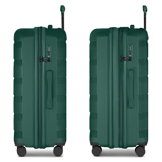 d&n South Dakota 4 wielen Trolley L 76 cm met uitbreidingsplooi