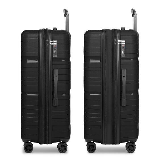 d&n Travel Line 4300-Plus 4 wielen Trolley L 76 cm met uitbreidingsplooi