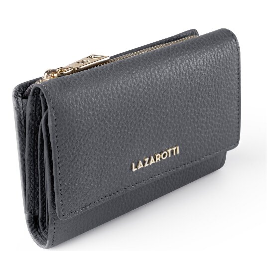 Lazarotti Bologna leer XL portemonnee met ritsvak leer 14 cm