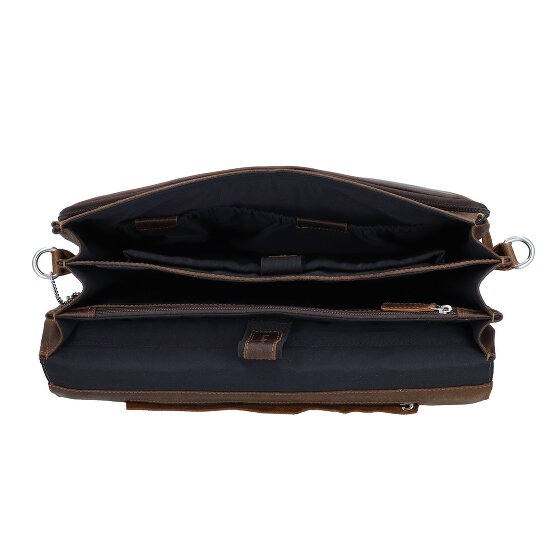 Plevier Vintage Oxford Koffer RFID-bescherming Leer 40 cm Laptop compartiment