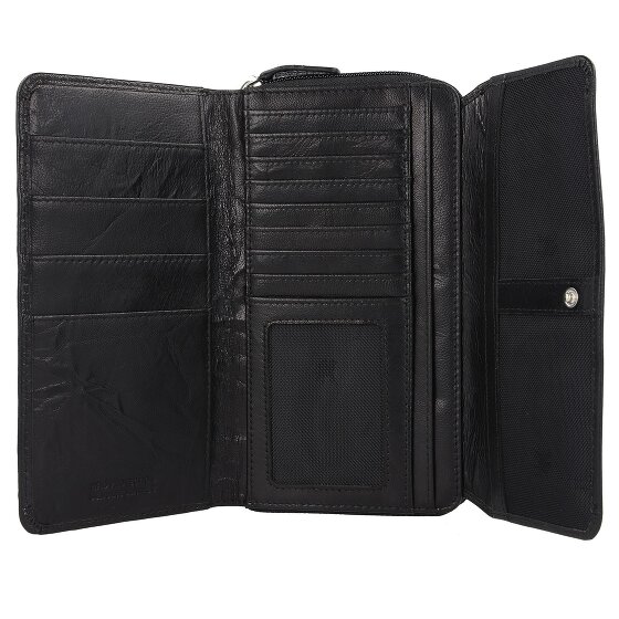 mano Donna Aurona Portemonnee RFID Leer 18 cm