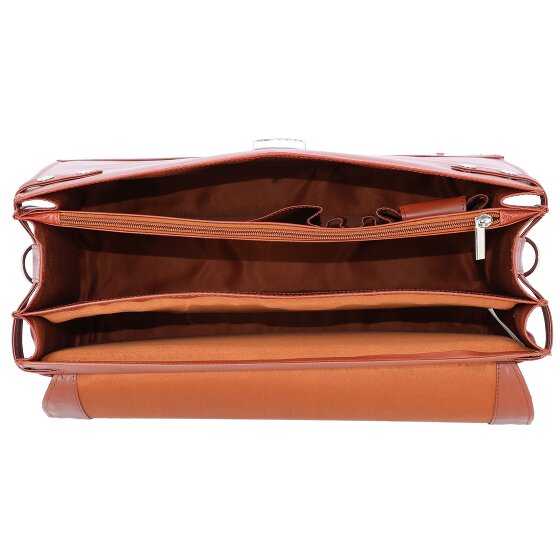 Alassio Mocca aktetas leer 38 cm laptopvak