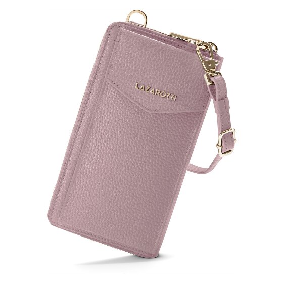 Lazarotti Bologna Leren Zip-Around Portemonnee Mobiel Telefoonhoesje Leer 19 cm