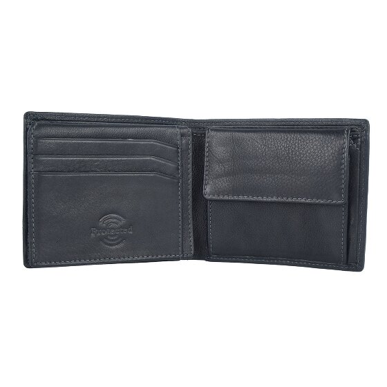 Greenland Nature Zwarte Nappa Portemonnee RFID Leer 11 cm
