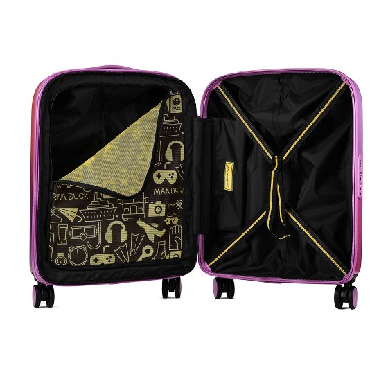 Mandarina Duck Logoduck + 4 wielen Cabinewagen 55 cm met uitbreidingsplooi