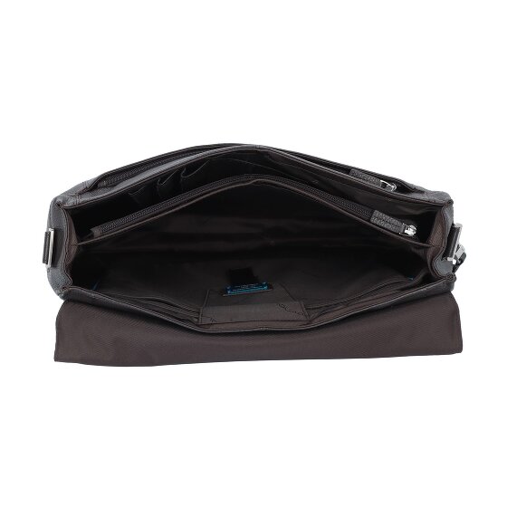 Piquadro Vibe Aktetas Messenger Leer 41 cm Laptop compartiment