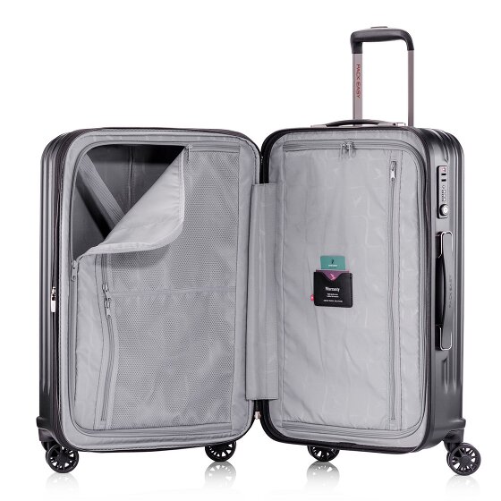 Pack Easy Genius 4 wielen Trolley M 66 cm met uitbreidingsplooi