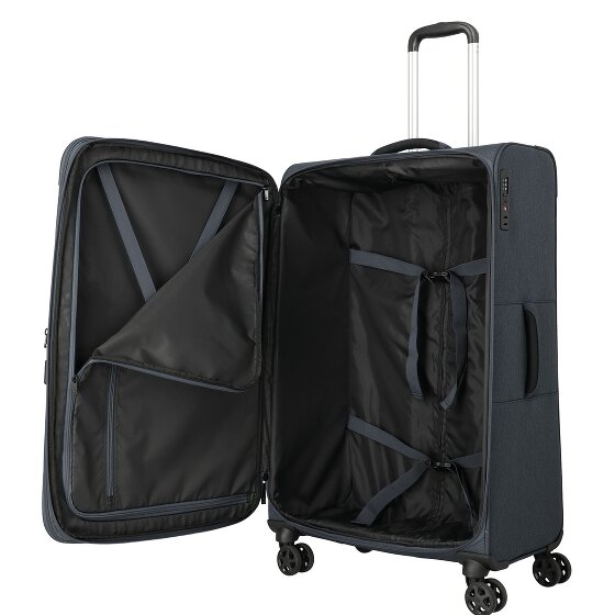 Travelite Kick Off 4 wielen Trolley L 78 cm met uitbreidingsplooi