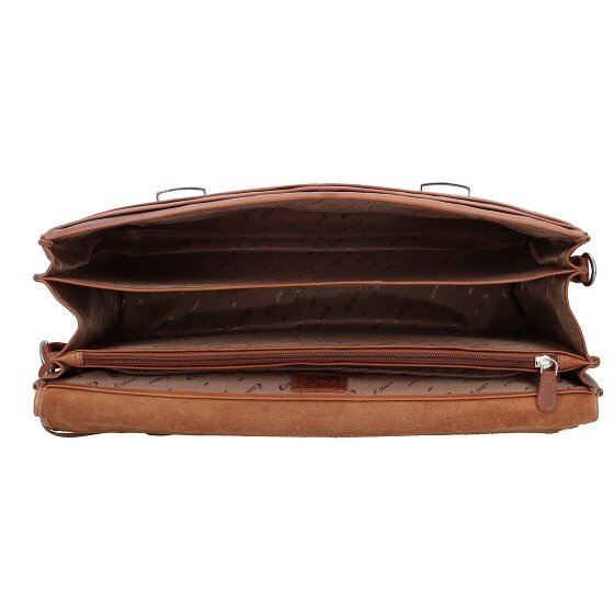 Esquire Dallas Koffer Leer 42 cm Laptop compartiment