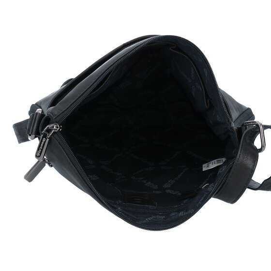 Greenland Nature Black Nappa Schoudertas Leer 29 cm