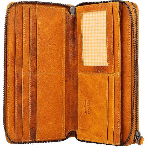 Mika Leren portemonnee 19 cm