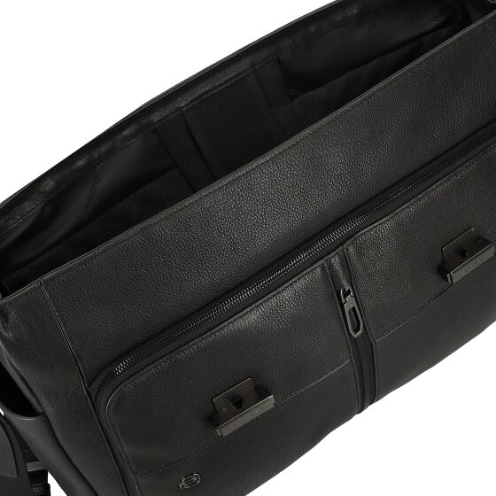 Piquadro Hedley Aktetas Messenger RFID-bescherming Leer 42 cm Laptop compartiment