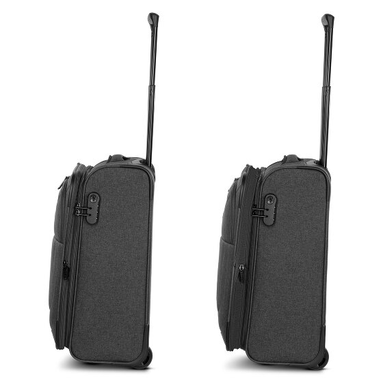 Redolz Essentials 12 2 wielen Cabinewagen S 55 cm met uitbreidingsplooi